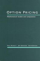 Option pricing : mathematical models and computation /