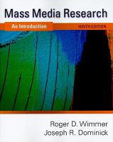Mass media research : an introduction /