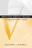 Writing about music : an introductory guide /