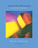 Operations research (ISE) : applications and algorithms /