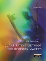 Quantitative methods for decision makers /