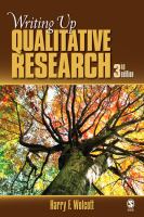 Writing up qualitative research /