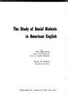 The study of social dialects in American English : [by] Walt Wolfram [and] Ralph W. Fasold.
