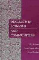 Dialects in schools and communities /
