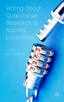 Writing about quantitative research in applied linguistics /