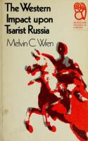 The Western impact upon tsarist Russia /