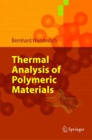Thermal analysis of polymeric materials /