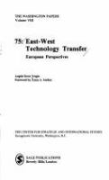 East-West technology transfer : European perspectives /