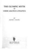 The Olympic myth of Greek amateur athletics /
