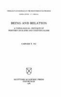 Being and relation : a theological critique of Western dualism and individualism /