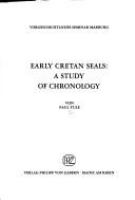 Early Cretan seals : a study of chronology /