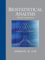 Biostatistical analysis /