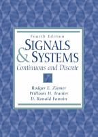 Signals and systems : continuous and discrete /